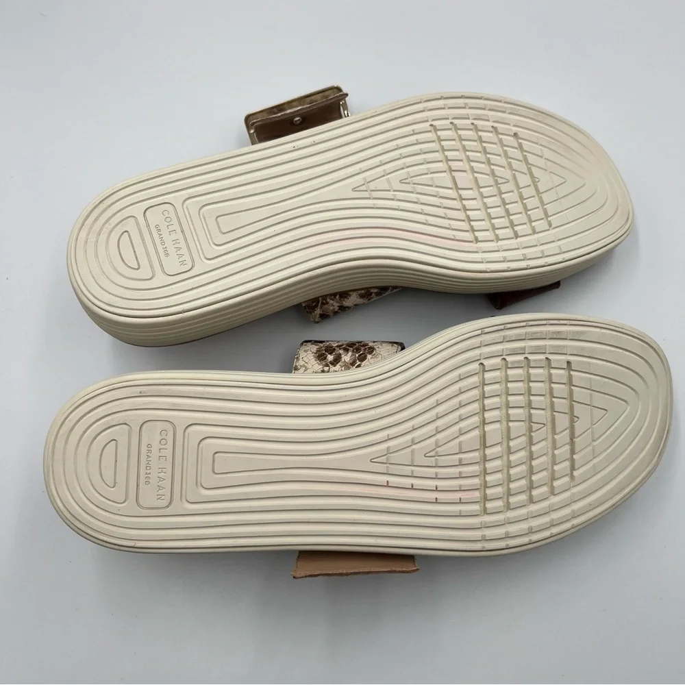 COLE HAAN Original Grand OG Platform Sandal Sandollar Snake Print Sz 9
